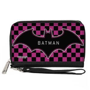 6106 PU Zip Around Wallet Rectangle-Batman, 7.5"x4.5"